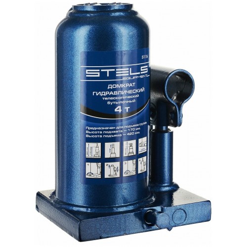 Домкрат гидравлический бутылочный Stels 51116 4 т 1