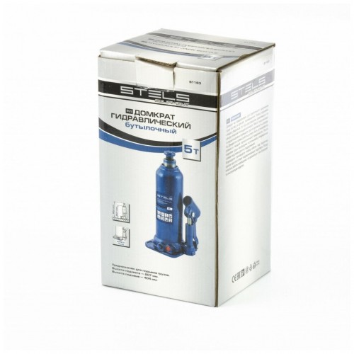 Домкрат гидравлический бутылочный Stels 51163 5т 2