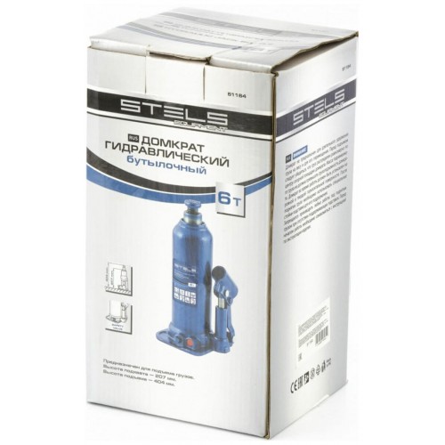 Домкрат гидравлический бутылочный Stels 51164 6т 3
