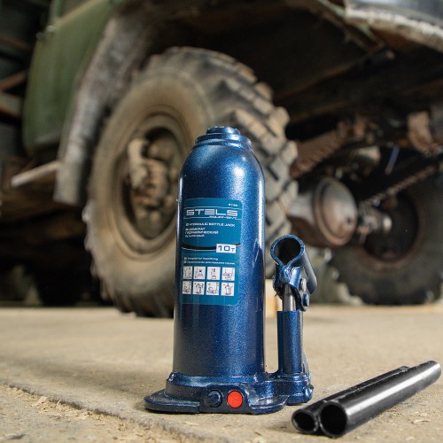 Домкрат гидравлический бутылочный Stels 51166 10 т 7
