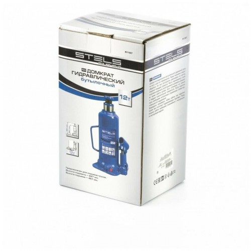 Домкрат гидравлический бутылочный Stels 51167 12 т 2