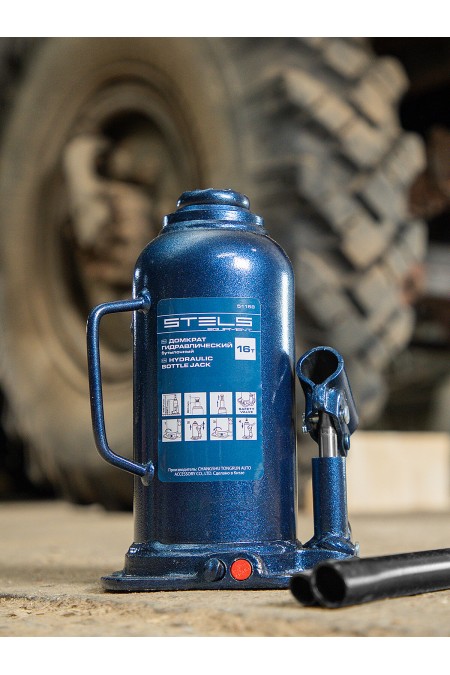 Домкрат гидравлический бутылочный Stels 51168 16т 7