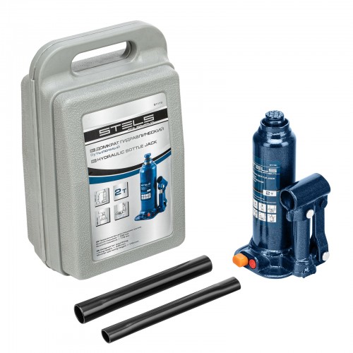 Домкрат гидравлический бутылочный Stels 51172 2т 4