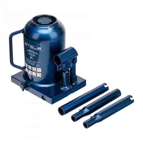 Домкрат гидравлический бутылочный телескопический Stels 51118 8т 6