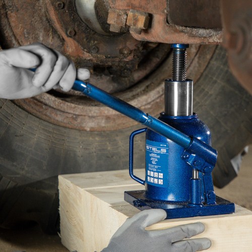 Домкрат гидравлический бутылочный телескопический Stels 51119 10т 8