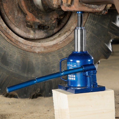 Домкрат гидравлический бутылочный телескопический Stels 51119 10т 9