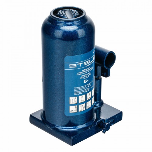 Домкрат гидравлический бутылочный телескопический Stels 51141 6т 7