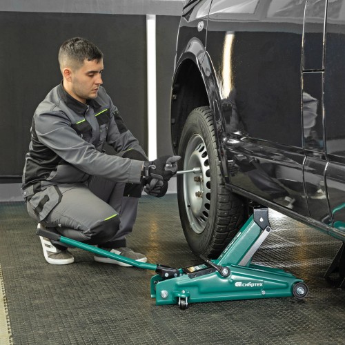 Домкрат гидравлический подкатной Сибртех 135-400мм 6