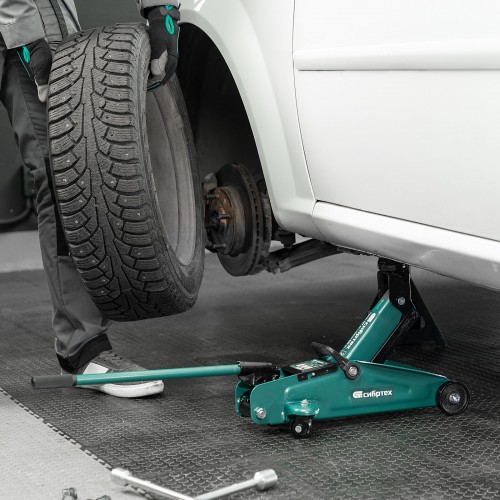 Домкрат гидравлический подкатной Сибртех 2 т 127-330 мм (50832) 3