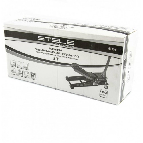 Домкрат гидравлический подкатной Stels 51136 7