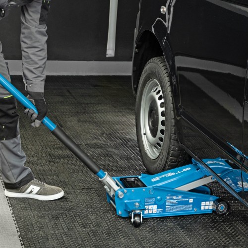 Домкрат гидравлический подкатнойй Stels 120-450мм 6