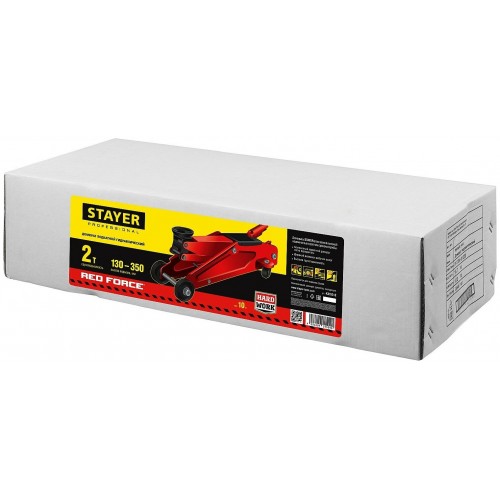 Домкрат подкатной гидравлический STAYER Red Force 43153 2т 130-350мм 6