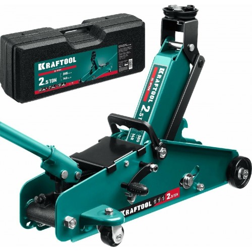 Домкрат подкатной KRAFTOOL 43457-2.5-K 2.5т 140-385мм 