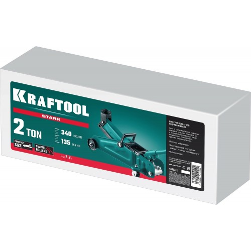 Домкрат подкатной Kraftool STARK 2т 135-340мм (43453-2) 1