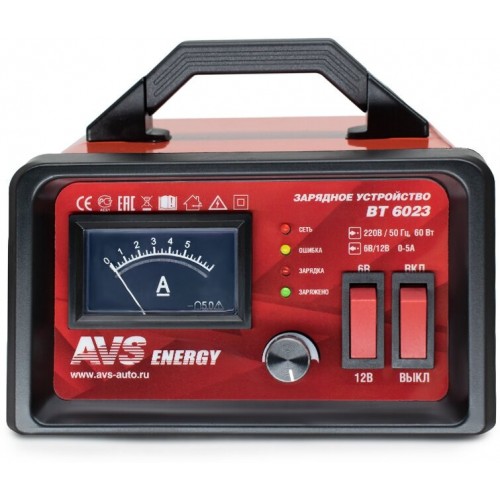 Пуско-зарядное устройство AVS BT-6023 (5A) 6/12V 6