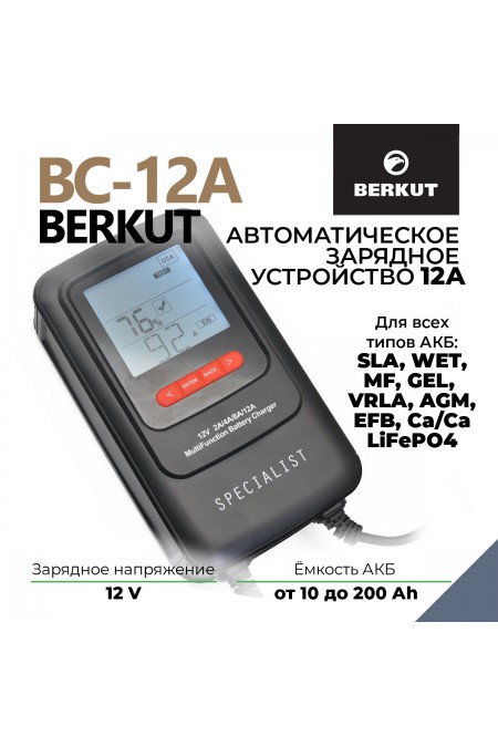 Пуско-зарядное устройство Berkut BC-12A 8