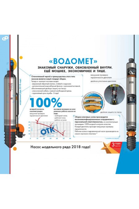 Насос погружной Джилекс Водомет Проф 40/50 (4050) 7
