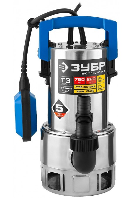 Насос дренажный Зубр НПГ-Т3-750-С 2
