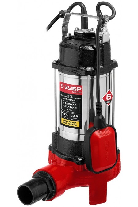 Насос фекальный Зубр НПФ-1100-Р 6