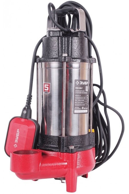 Насос фекальный Зубр НПФ-450-Р 9