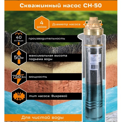 Насос погружной Вихрь СН-50 (68/3/1) 9