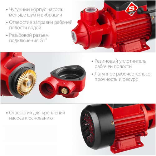 Насос поверхностный Зубр НС-М1-650-Ч 5