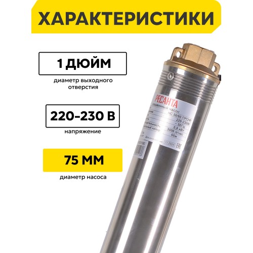 Насос скважинный Ресанта НС-50/60 (77/3/4) 1