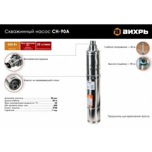 Насос скважинный Вихрь СН-90А (68/3/11) 