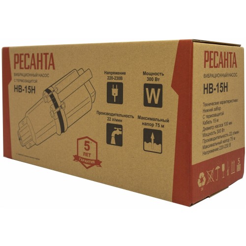 Насос вибрационный Ресанта НВ-15Н (77/8/4) 4