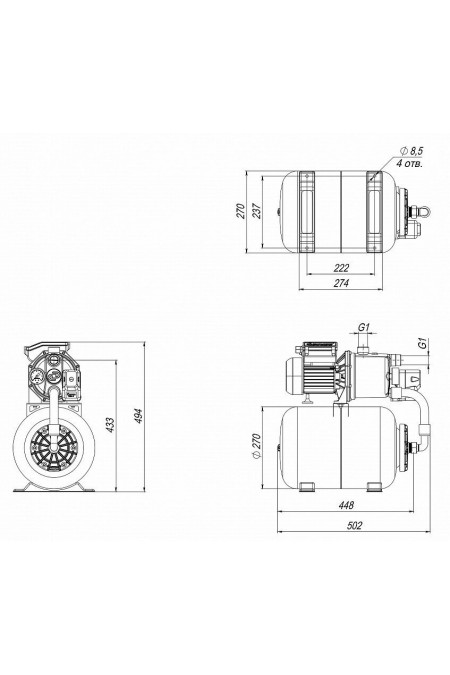 Насосная станция Джилекс Джамбо 60/35 Н-24 (3012) 1