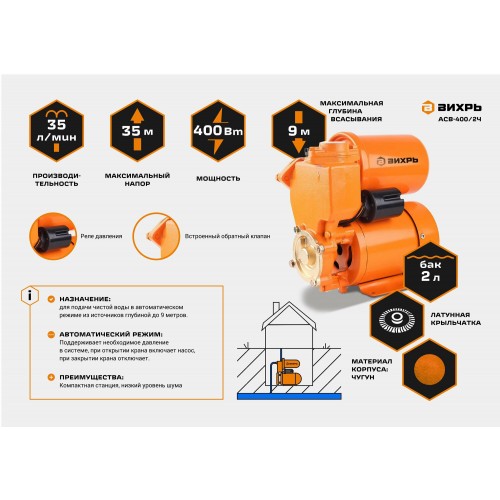 Насосная станция Вихрь АСВ-400/2Ч (68/1/23) 1