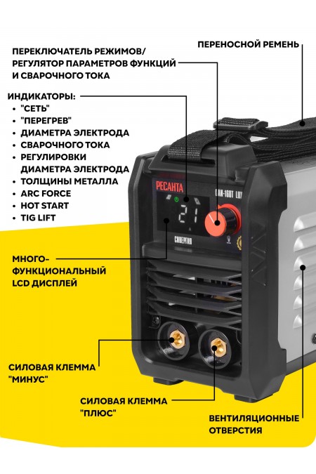 Сварочный аппарат Ресанта САИ 160 ТLUX (65/69) 5