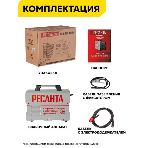 Сварочный аппарат Ресанта САИ-250 ПРОМ (65/133) 1