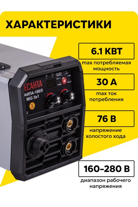 Сварочный аппарат Ресанта САИПА-180/5 MIG 2