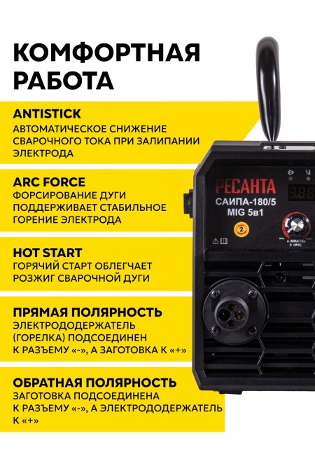 Сварочный аппарат Ресанта САИПА-180/5 MIG 3