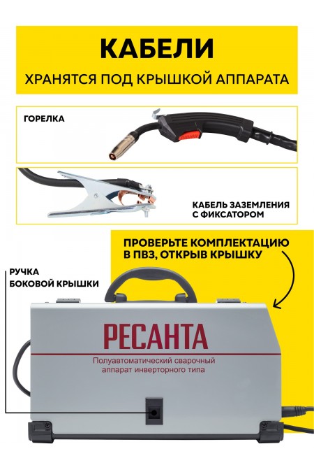 Сварочный аппарат Ресанта САИПА-22В/160А (MIG/MAG) (65/109) 9