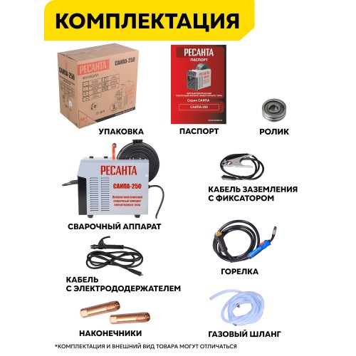Сварочный аппарат Ресанта САИПА-250 (MIG/MAG) (65/65) 9