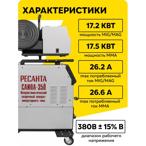 Сварочный аппарат Ресанта САИПА-350 (65/67) 2