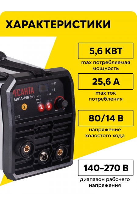 Сварочный полуавтомат Ресанта САИПА-190(MIG/MAG) (65/182) 1