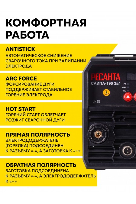 Сварочный полуавтомат Ресанта САИПА-190(MIG/MAG) (65/182) 3