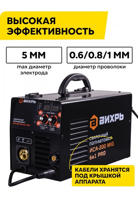 Сварочный полуавтомат Вихрь ИСА-200 MIG (65/185) 1