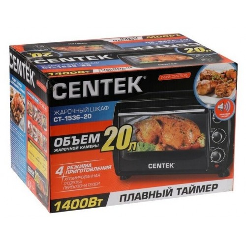 Мини-печь Centek CT-1536-20 (черный) 3