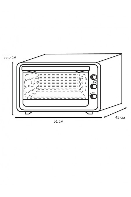 Мини-печь Delta D-0123 (бордовый) 2
