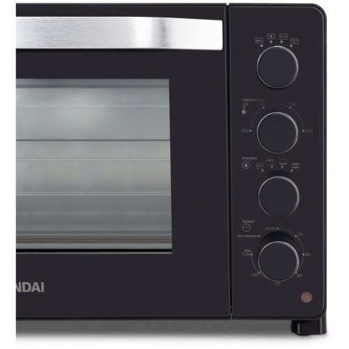 Мини-печь Hyundai MIO-HY081 (серебристый/черный) 6