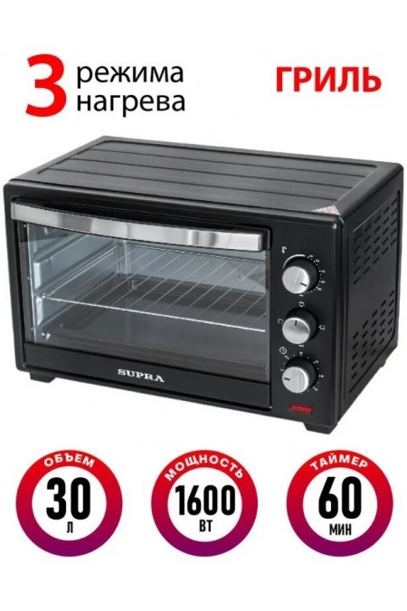 Мини-печь Supra MTS-3001 (черный) 4