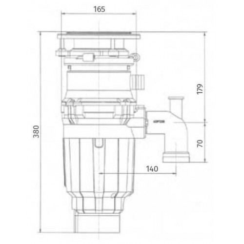 Измельчитель пищевых отходов Bone Crusher BC-700 (черный) 8