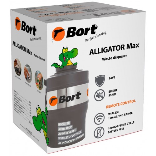 Измельчитель пищевых отходов Bort Alligator Max (черный) 6