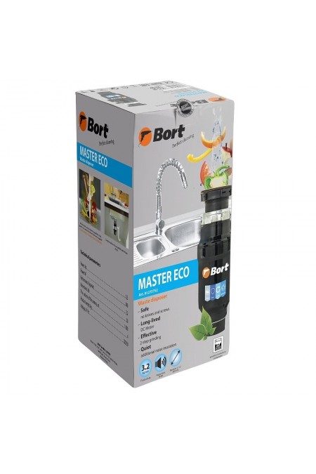 Измельчитель пищевых отходов Bort MASTER ECO (черный) 9