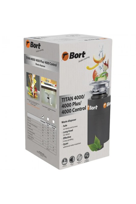 Измельчитель пищевых отходов Bort TITAN 4000 (черный) 9