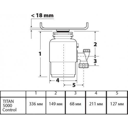 Измельчитель пищевых отходов Bort TITAN 5000 Control (серый) 6